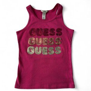 Vintage Guess Hot Pink Sequin Tank Top